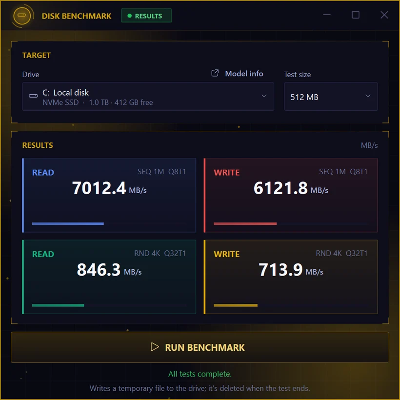 Disk Benchmark